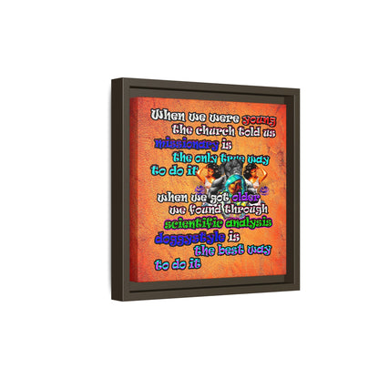 doggystyle - framed canvas art (burnt orange)