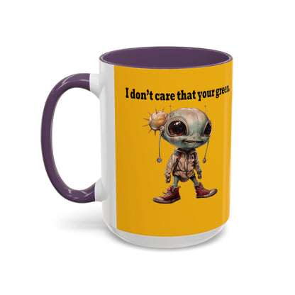 I don't care that your grey - Accent Mug (yellow)
