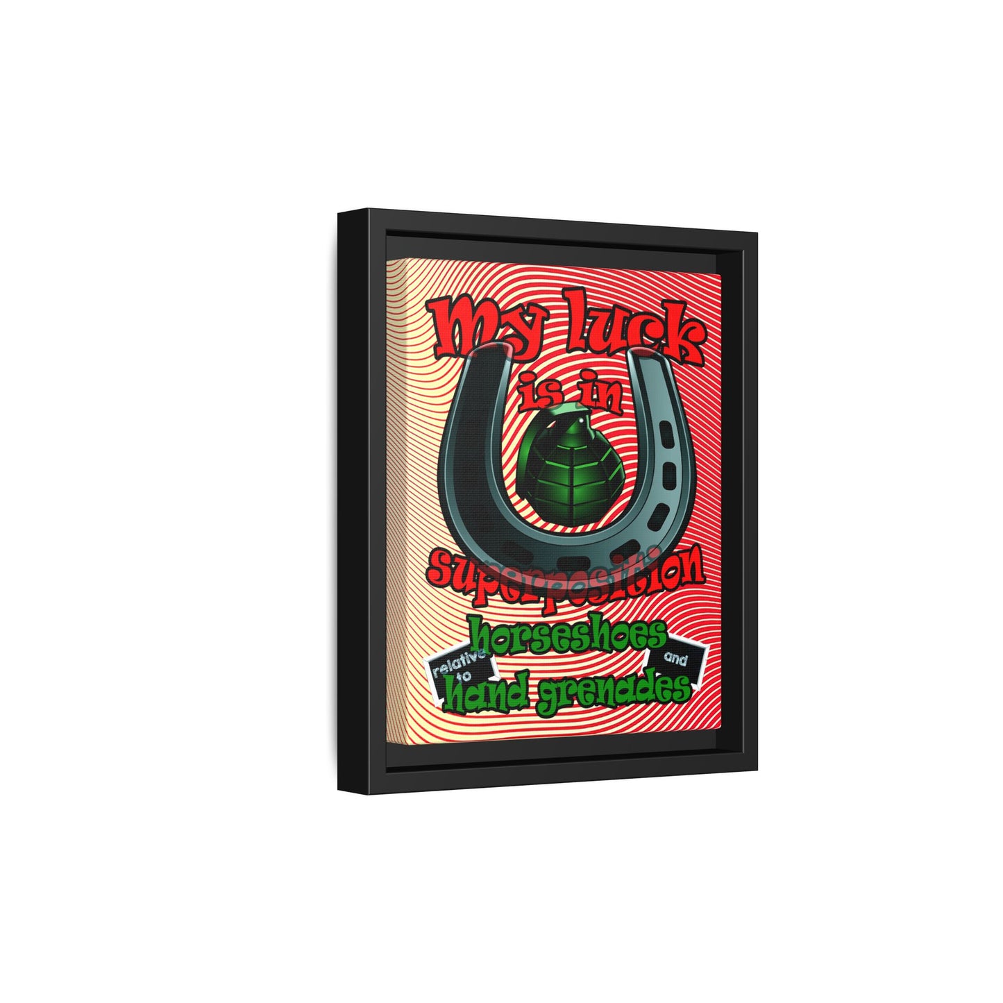 my luck - framed canvas art (yellow-orange wave)