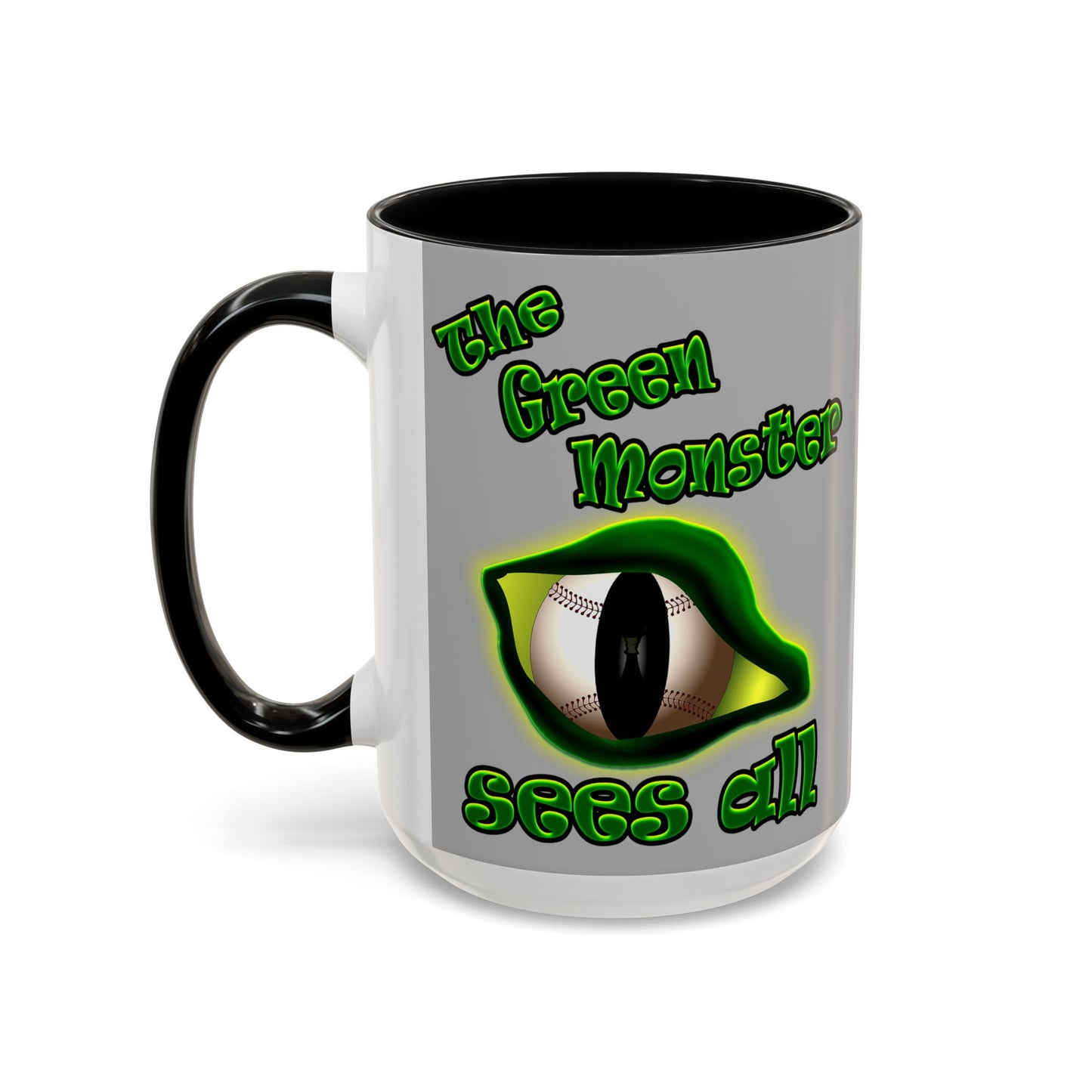 green monster - Accent Mug (light grey)