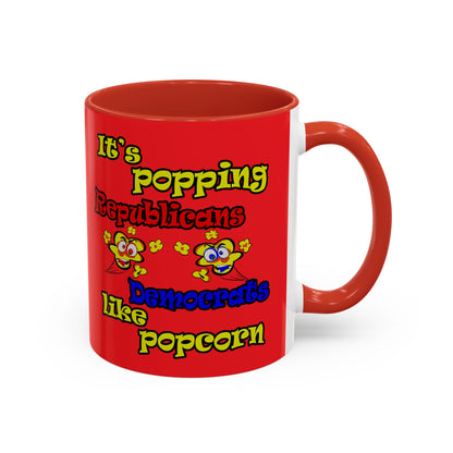 popping like popcorn - Accent Mug (red)