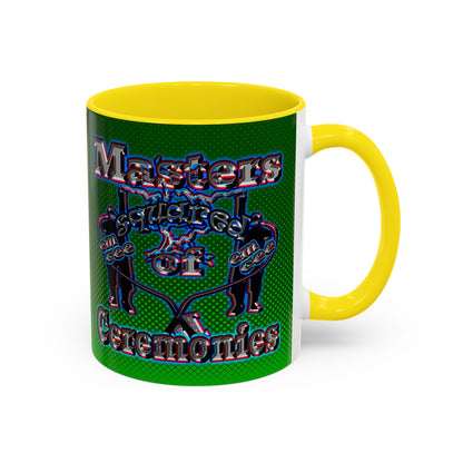 em cee squared - Accent Mug (logo green)