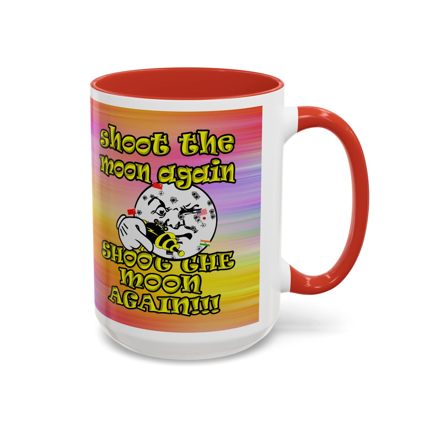 shoot the moon again - Accent Mug (color blur)