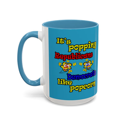 popping like popcorn - Accent Mug (turquoise)