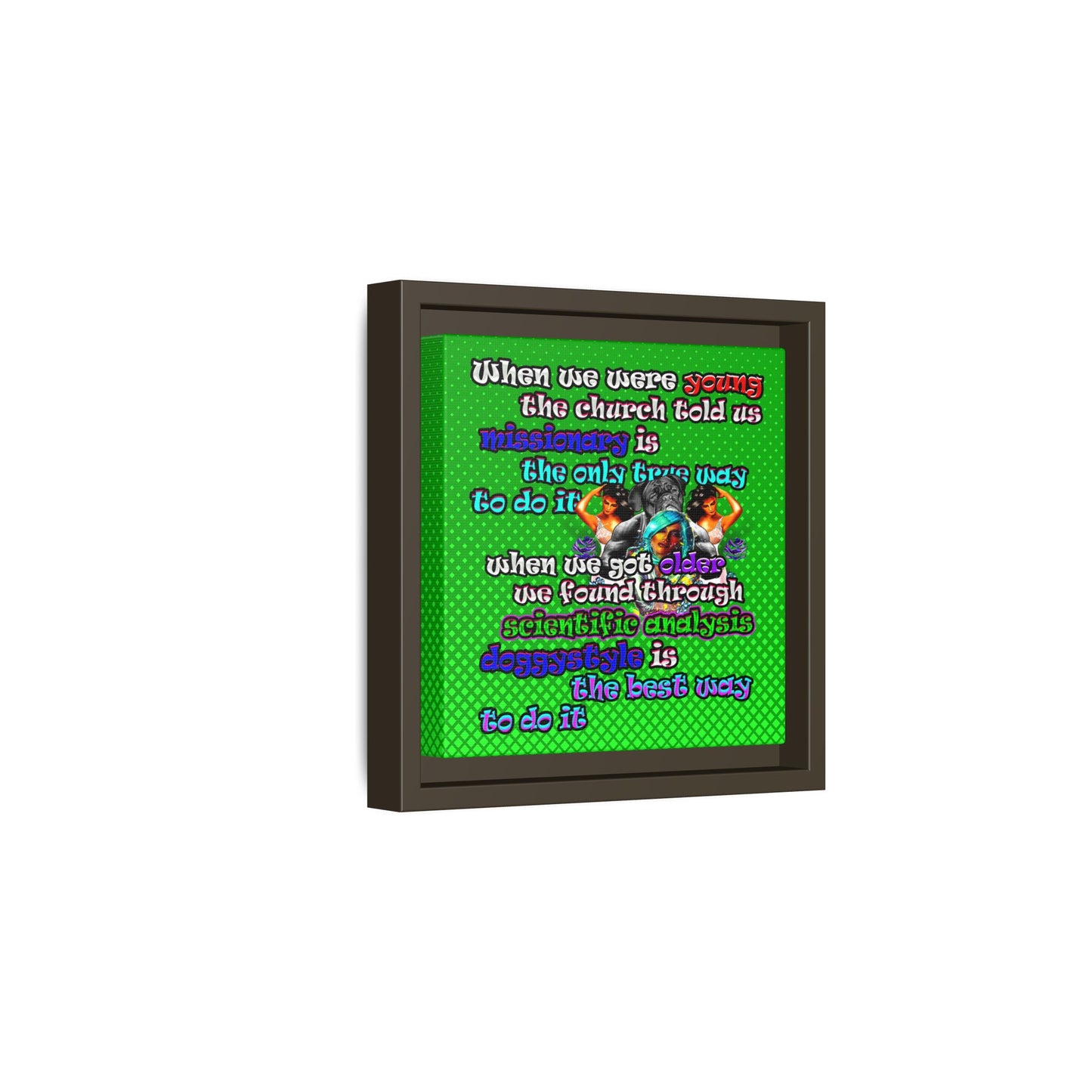 doggystyle - framed canvas art (logo green)