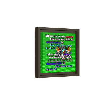 doggystyle - framed canvas art (logo green)