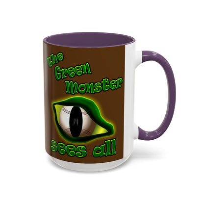 green monster - Accent Mug (brown)