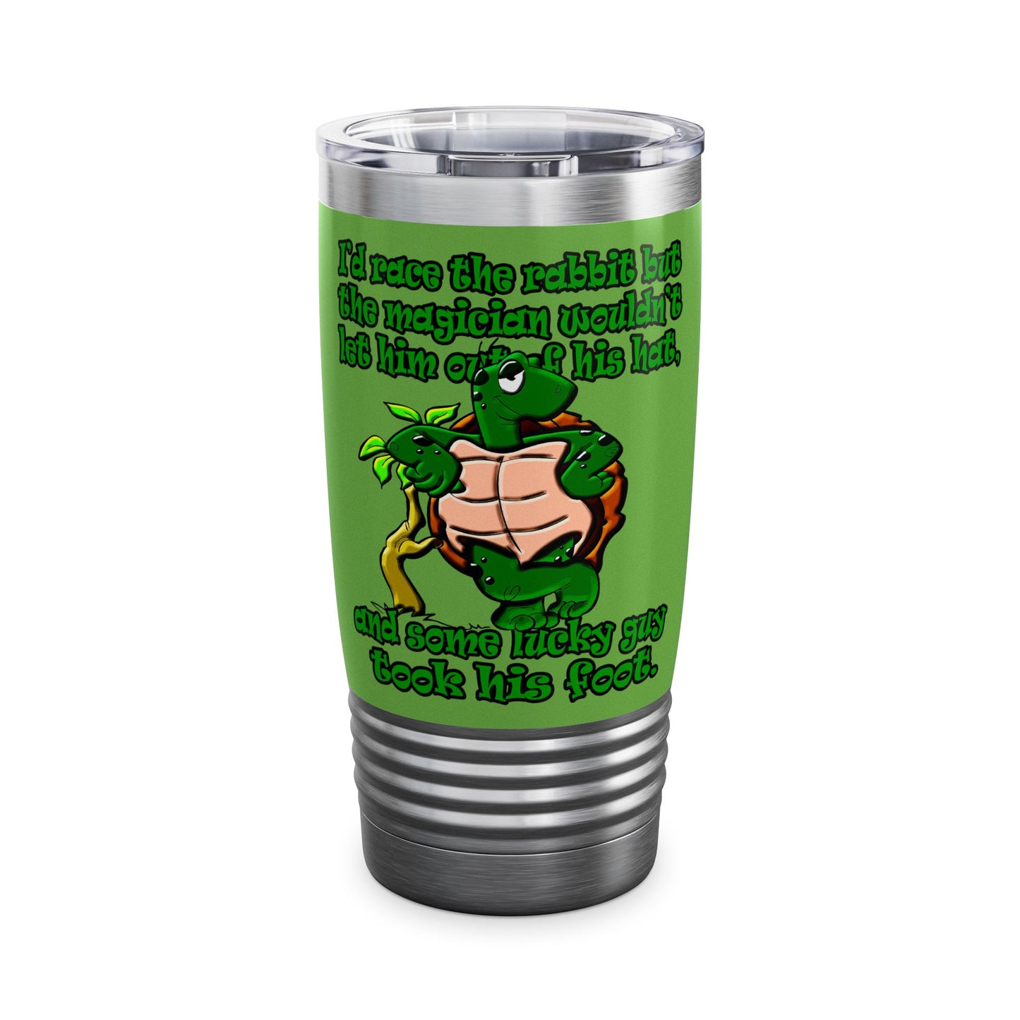 turtle race - Ringneck Tumbler, 20oz (green)