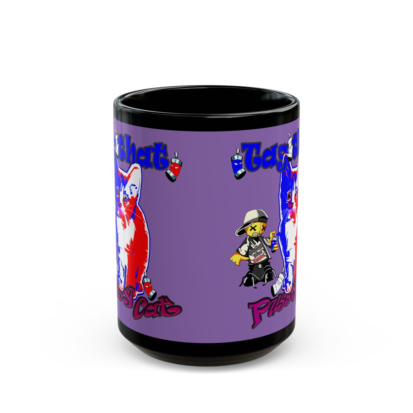 tag that - Black Mug (light purple)