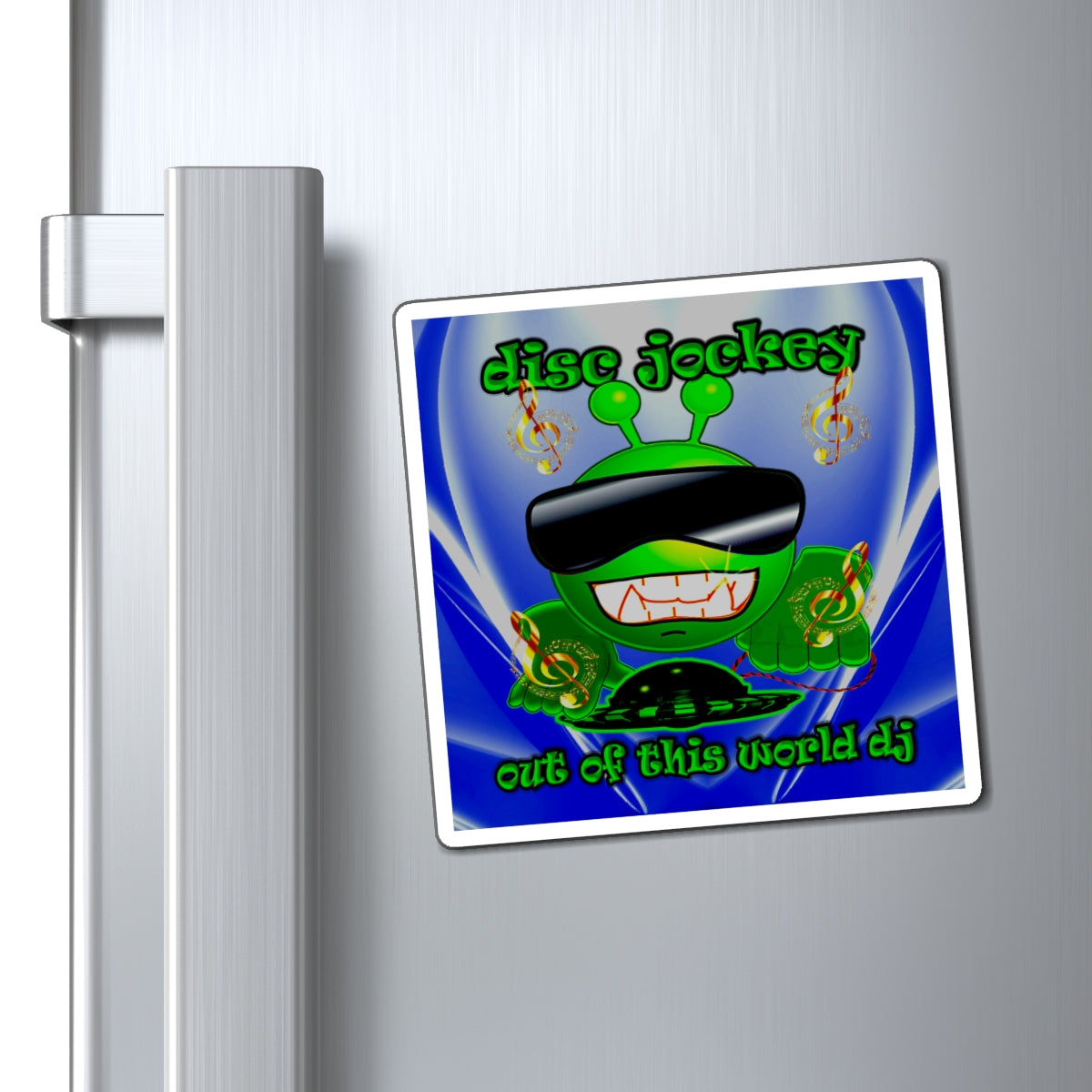 disc jockey - Magnets - (blue-white wave)