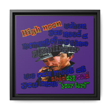 high noon - framed canvas art (purple)