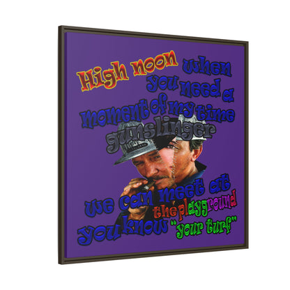 high noon - framed canvas art (purple)