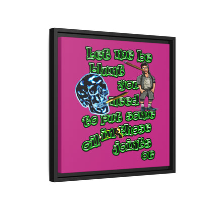 og - framed canvas art (pink)