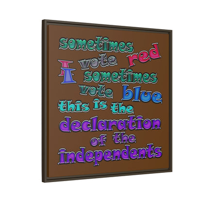 declaration of the independents - framed canvas art (brown)