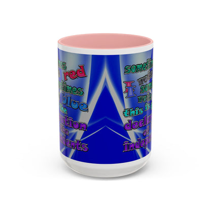 declaration of the independents - Accent Mug (blue-white wave)