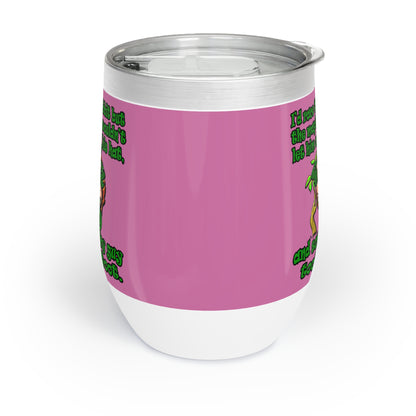 turtle race - Chill Wine Tumbler (light pink)