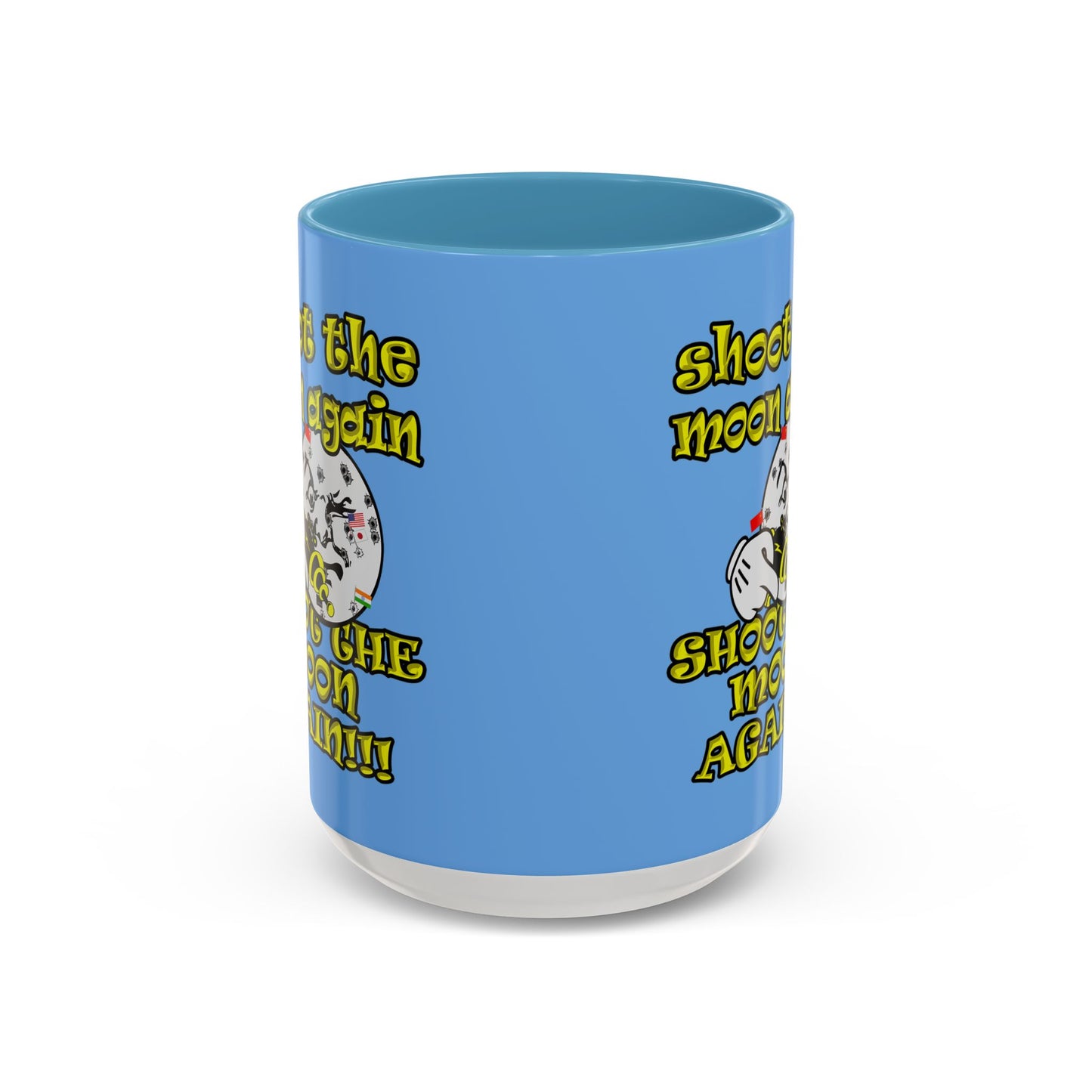 shoot the moon again - Accent Mug (light blue)