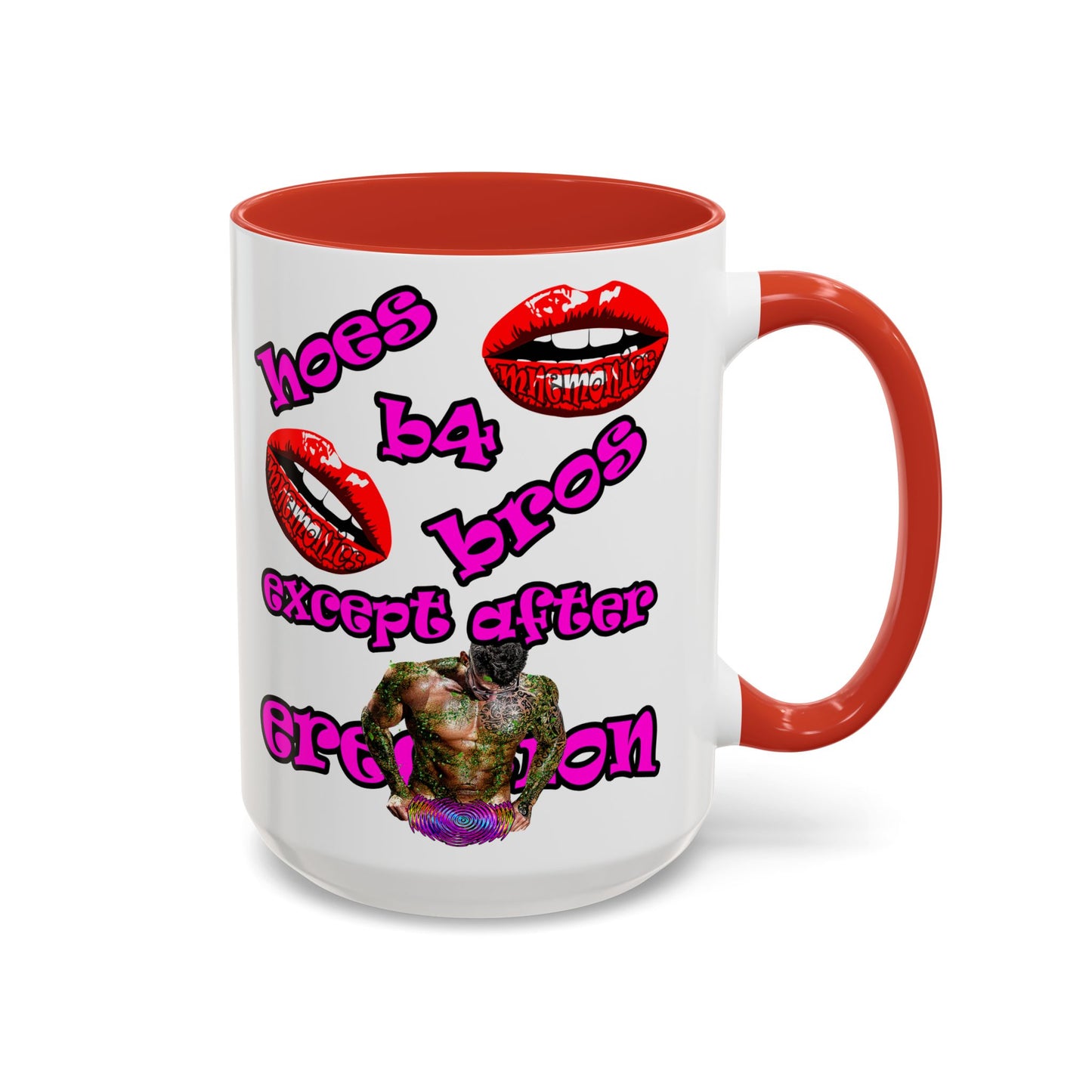 hoes b4 bros - Accent Mug (white)