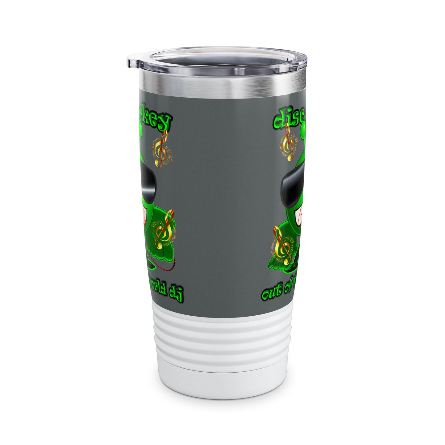 disc jockey - Ringneck Tumbler, 20oz (dark grey)