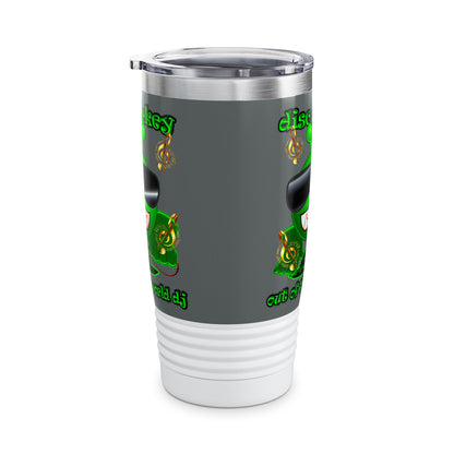 disc jockey - Ringneck Tumbler, 20oz (dark grey)