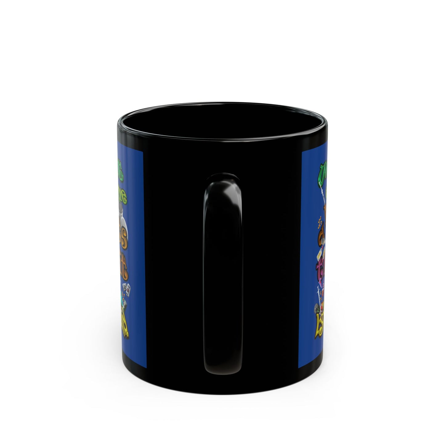 the bum's shit - Black Mug (dark blue)
