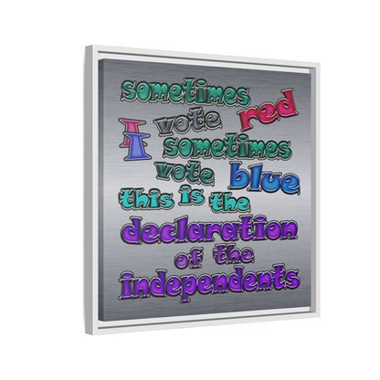 declaration of the independents - framed canvas art (brushed nickel)