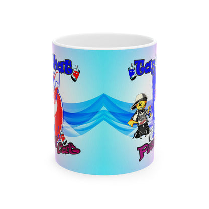 tag that - White Mug (light blue-pink wave)