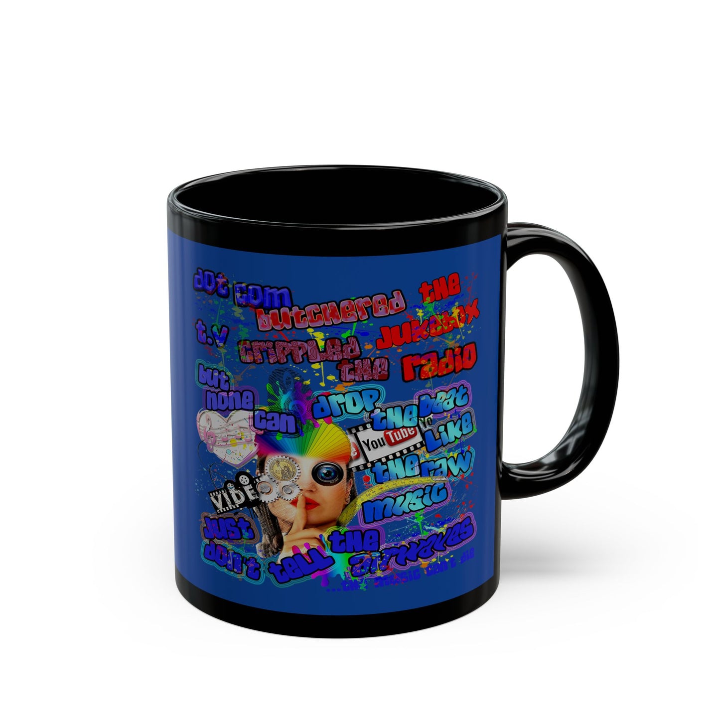 drop the beat - Black Mug (dark blue)