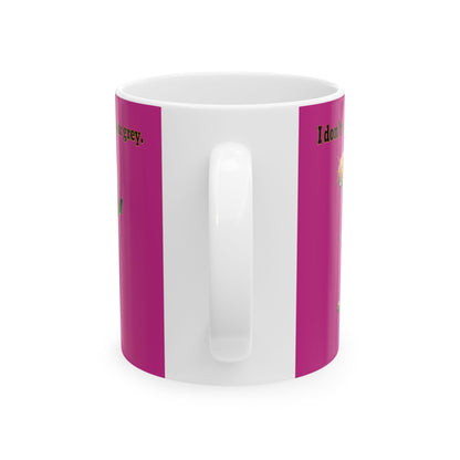 I don't care that your grey - White Mug (pink)