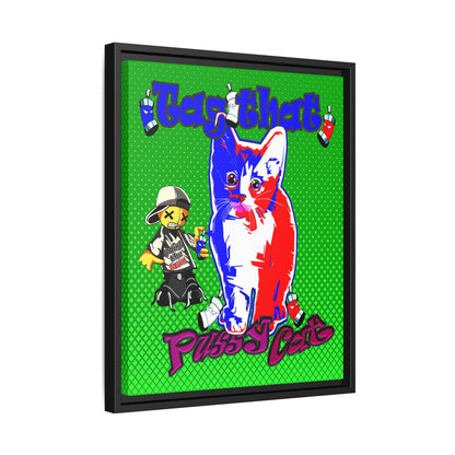 tag that - framed canvas art (logo green)
