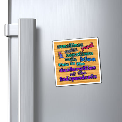declaration of the independents - Magnets - (butterscotch wood finish)