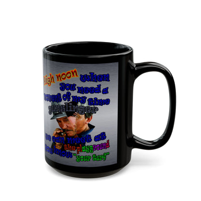 high noon - Black Mug (brushed nickel)