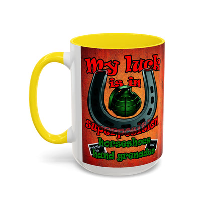 my luck - Accent Mug (burnt orange)