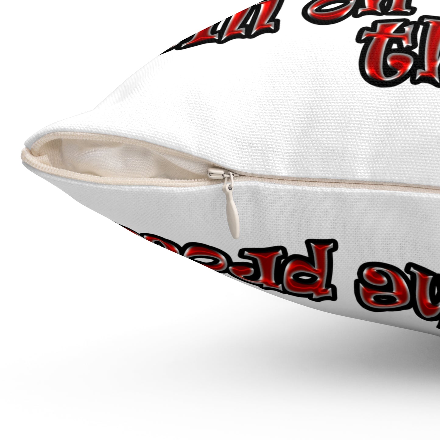 schrodinger's cat - Spun Polyester Square Pillow - (white)