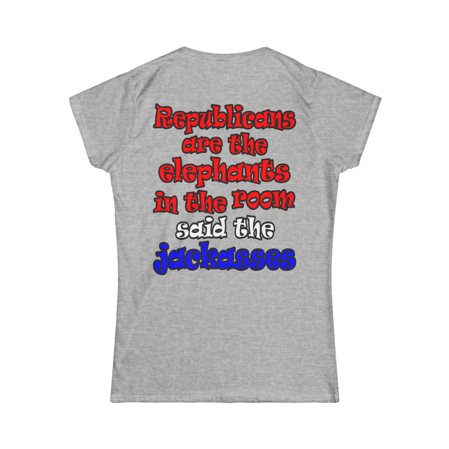 donkeys and elephants - Women's Softstyle Tee