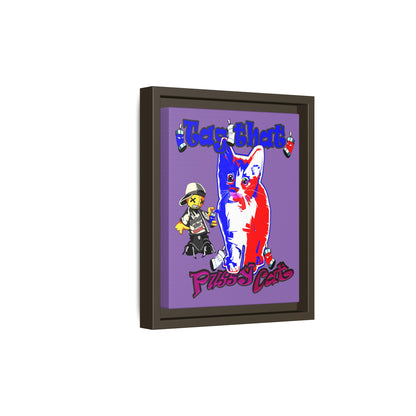 tag that - framed canvas art (light purple)