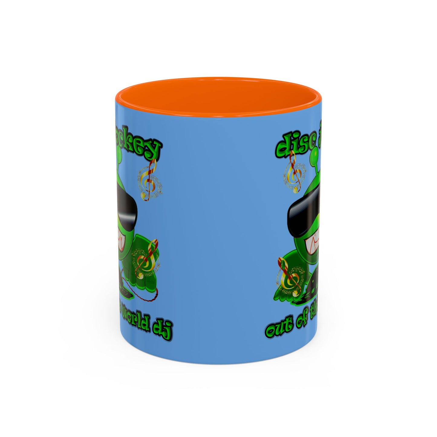 disc jockey - Accent Mug (light blue)