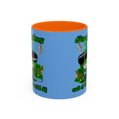 disc jockey - Accent Mug (light blue)