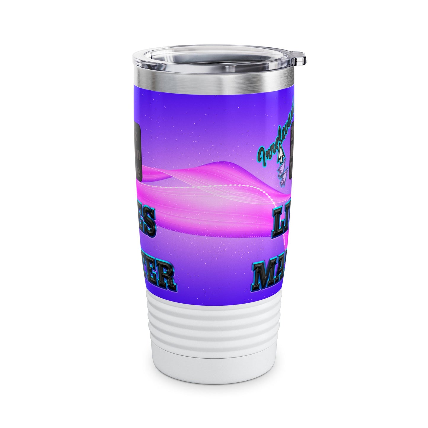 irrelevant - Ringneck Tumbler, 20oz (purple-pink wave)
