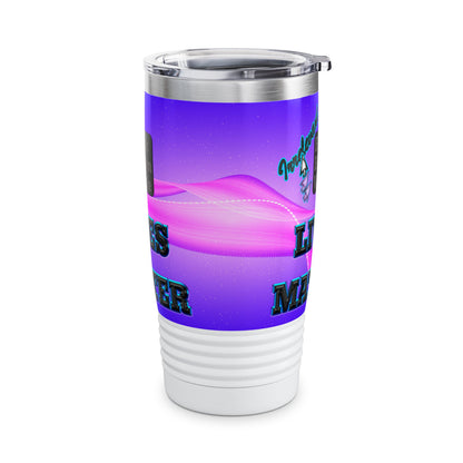 irrelevant - Ringneck Tumbler, 20oz (purple-pink wave)