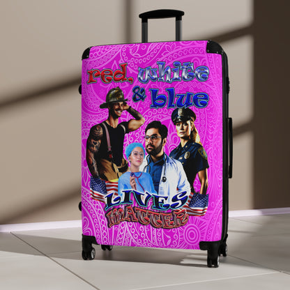 rw&b lives matter - Suitcase (pink swirl)