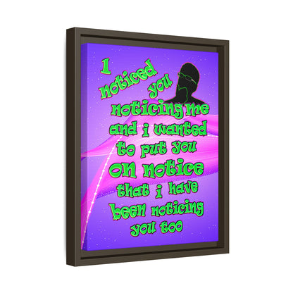 noticed you noticing - framed canvas art (purple-pink wave)