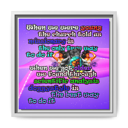doggystyle - framed canvas art (purple-pink wave)