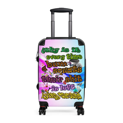 the bum's shit - Suitcase (light blue-pink wave)