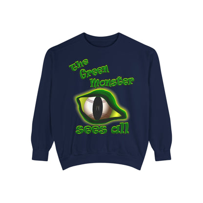 green monster - Unisex Garment-Dyed Sweatshirt