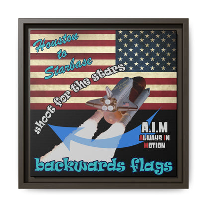 shoot for the stars - framed canvas art (black)