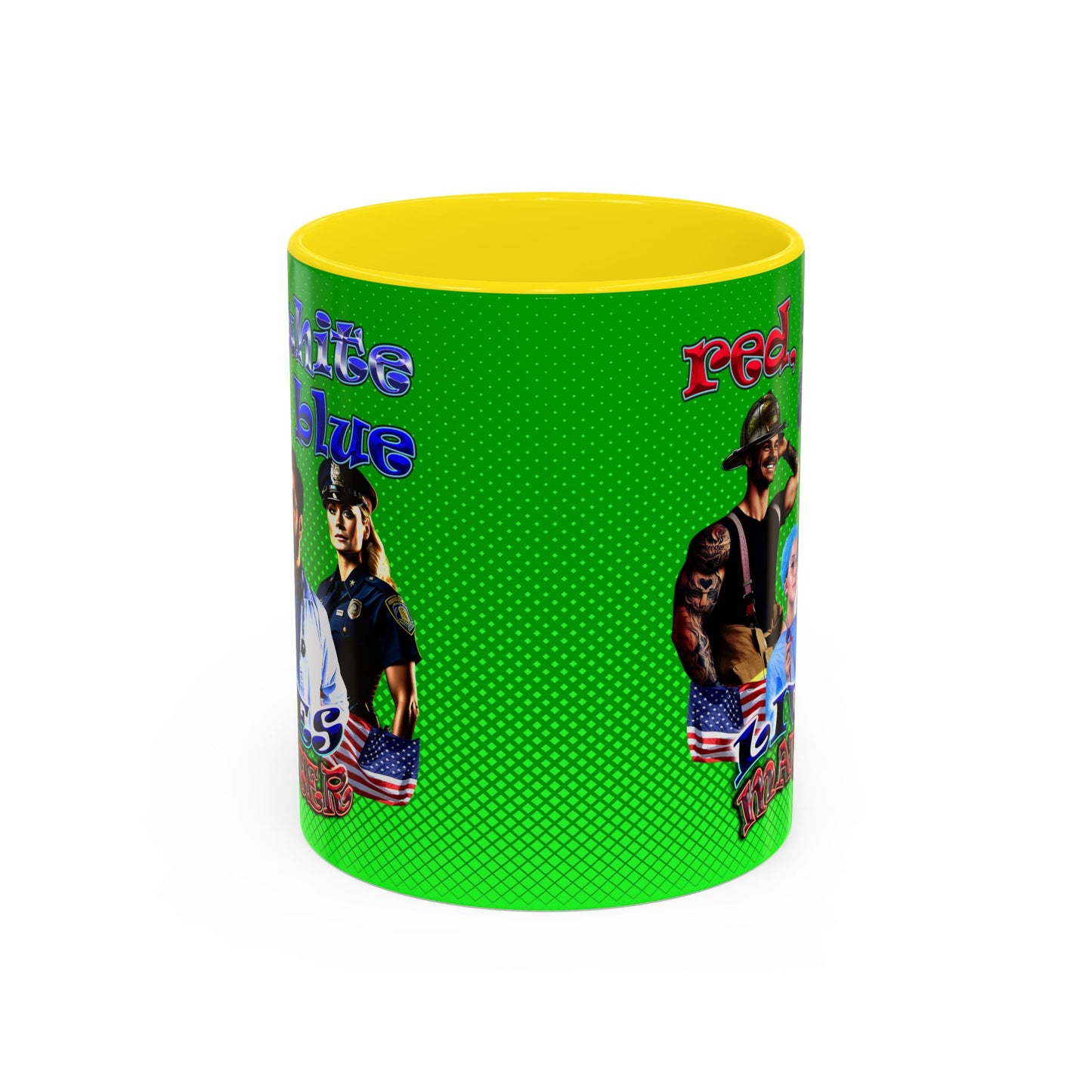 rw&b lives matter - Accent Mug (logo green)