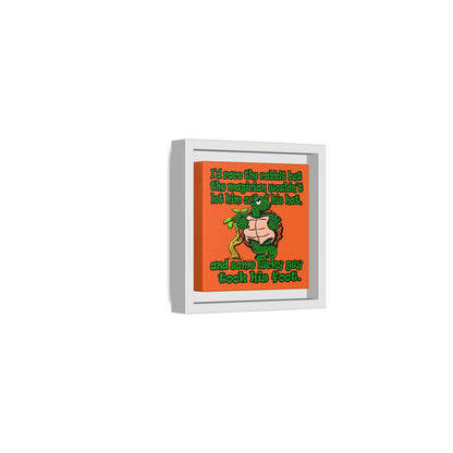turtle race - framed canvas art (orange)