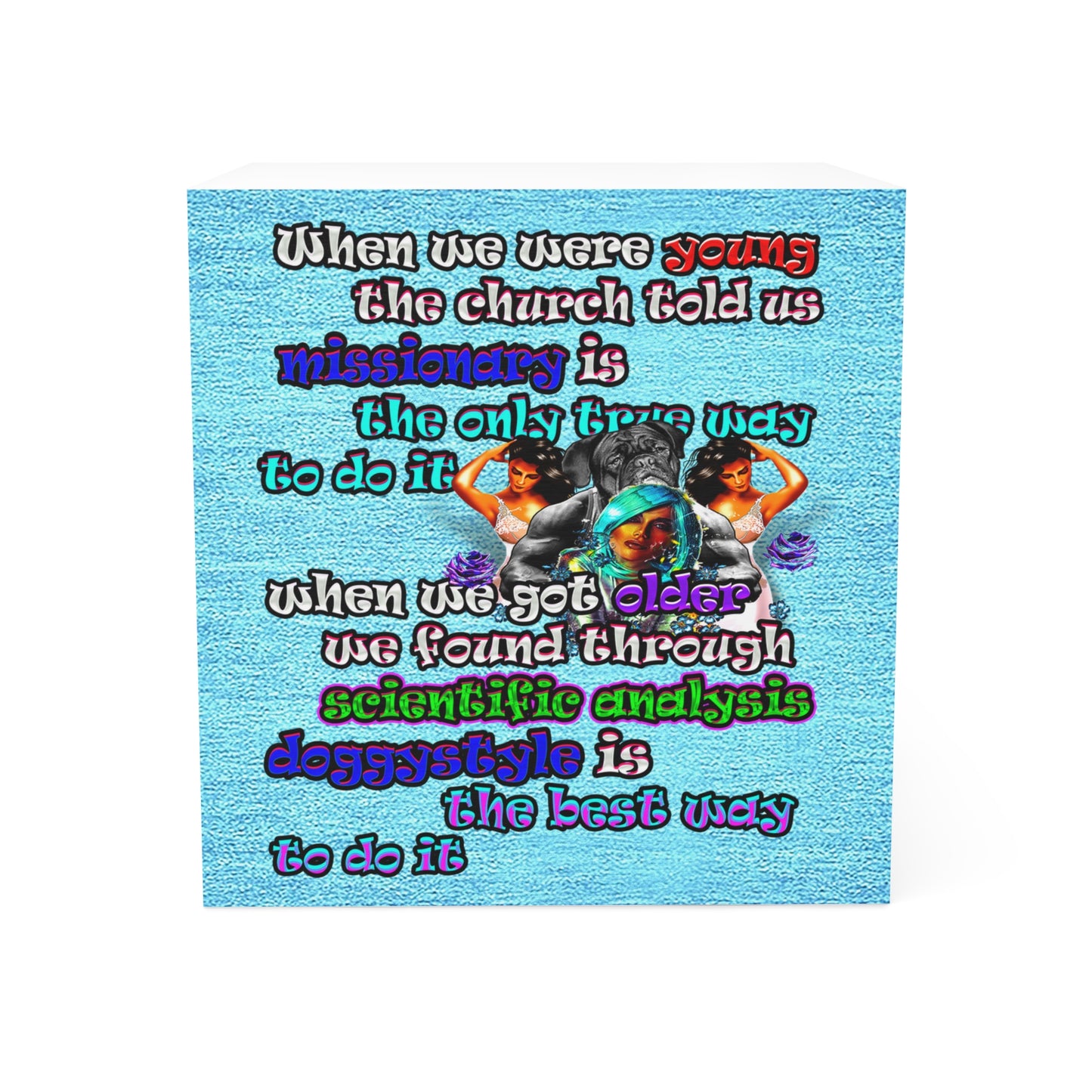 doggystyle - note cube (faded blue)