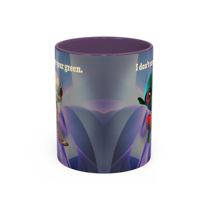 I don't care that your grey - Accent Mug (grey-pink wave)